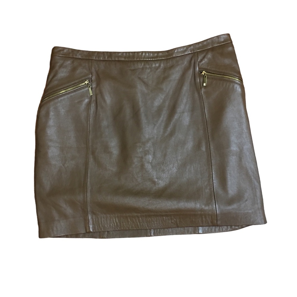 Boston Proper Leather Mini Skirt Size 18